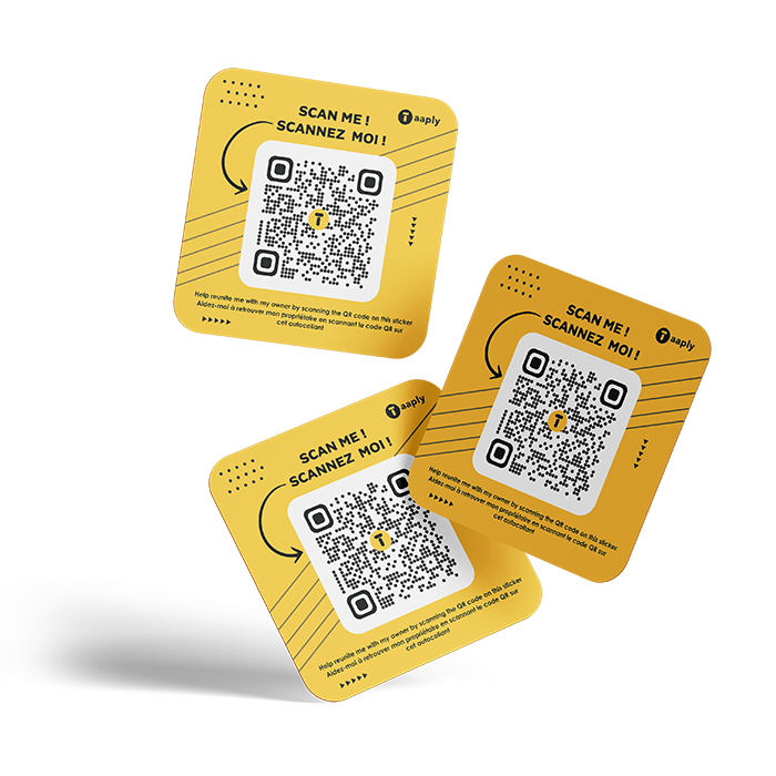 Taaply Smart Sticker – Lost & Found Contact Sticker