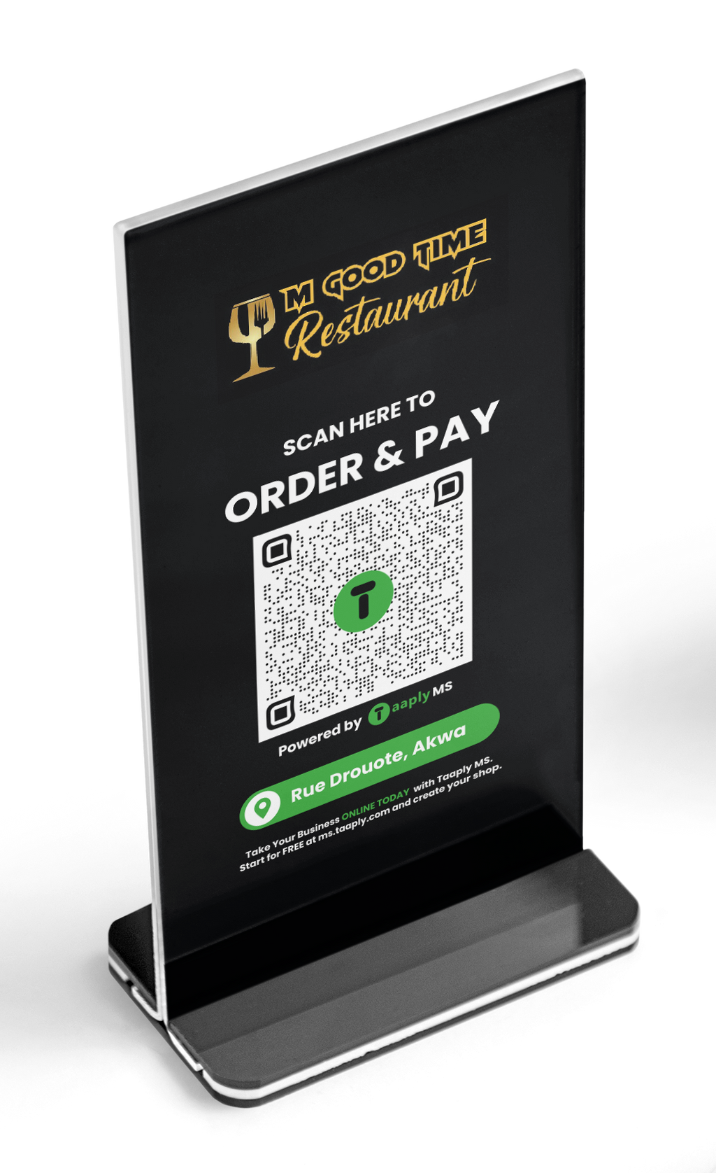 Taaply Smart Menu – NFC & QR Code Digital Menu Stand