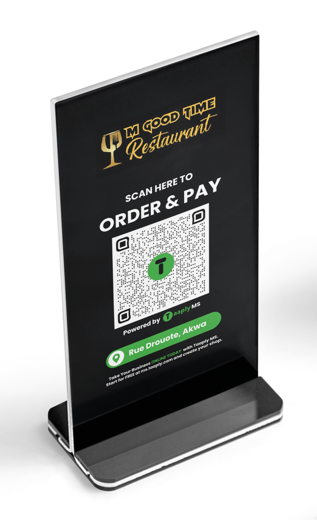 Taaply Smart Menu – NFC & QR Code Digital Menu Stand