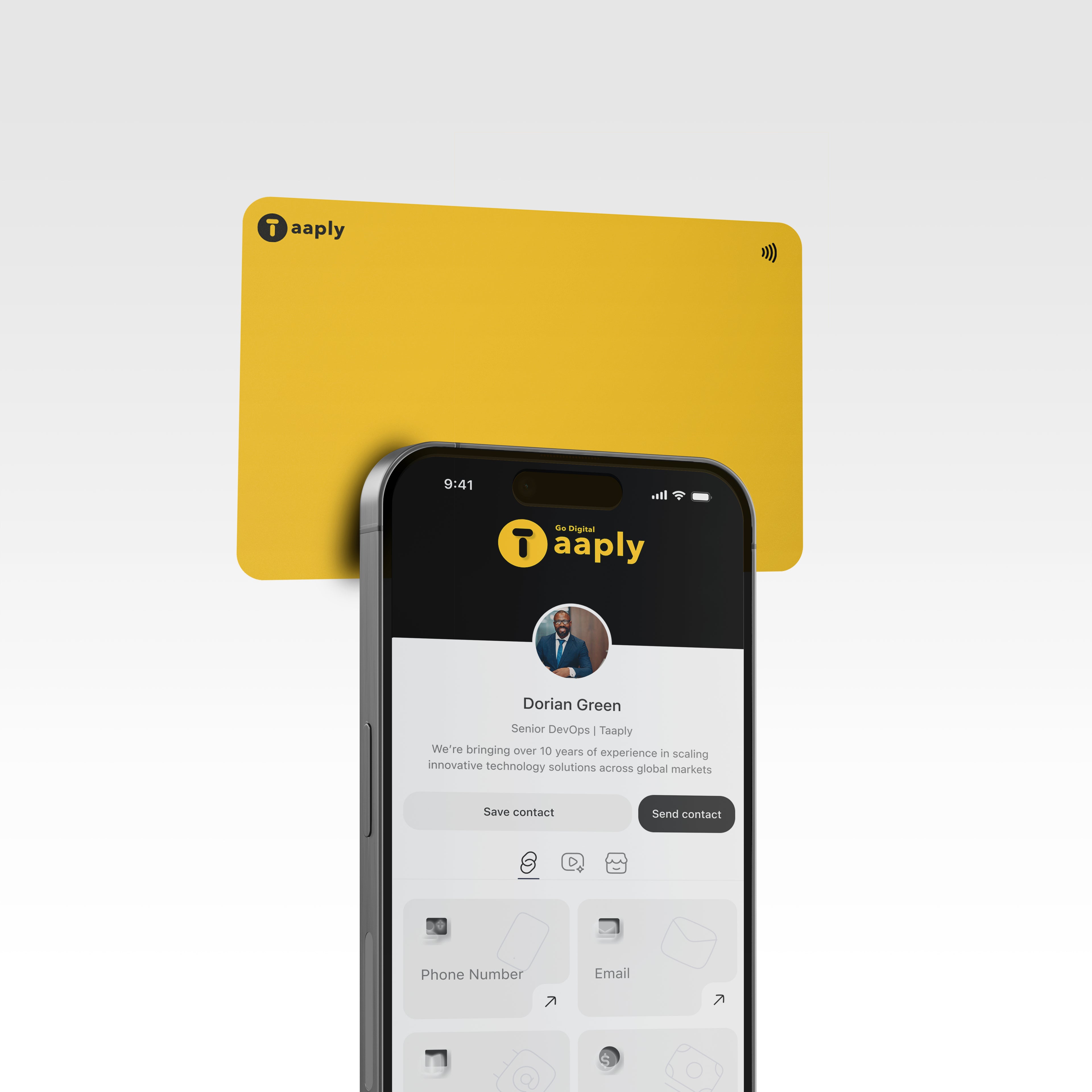 Taaply Pro Smart Card – NFC Digital Business Card for Professionals