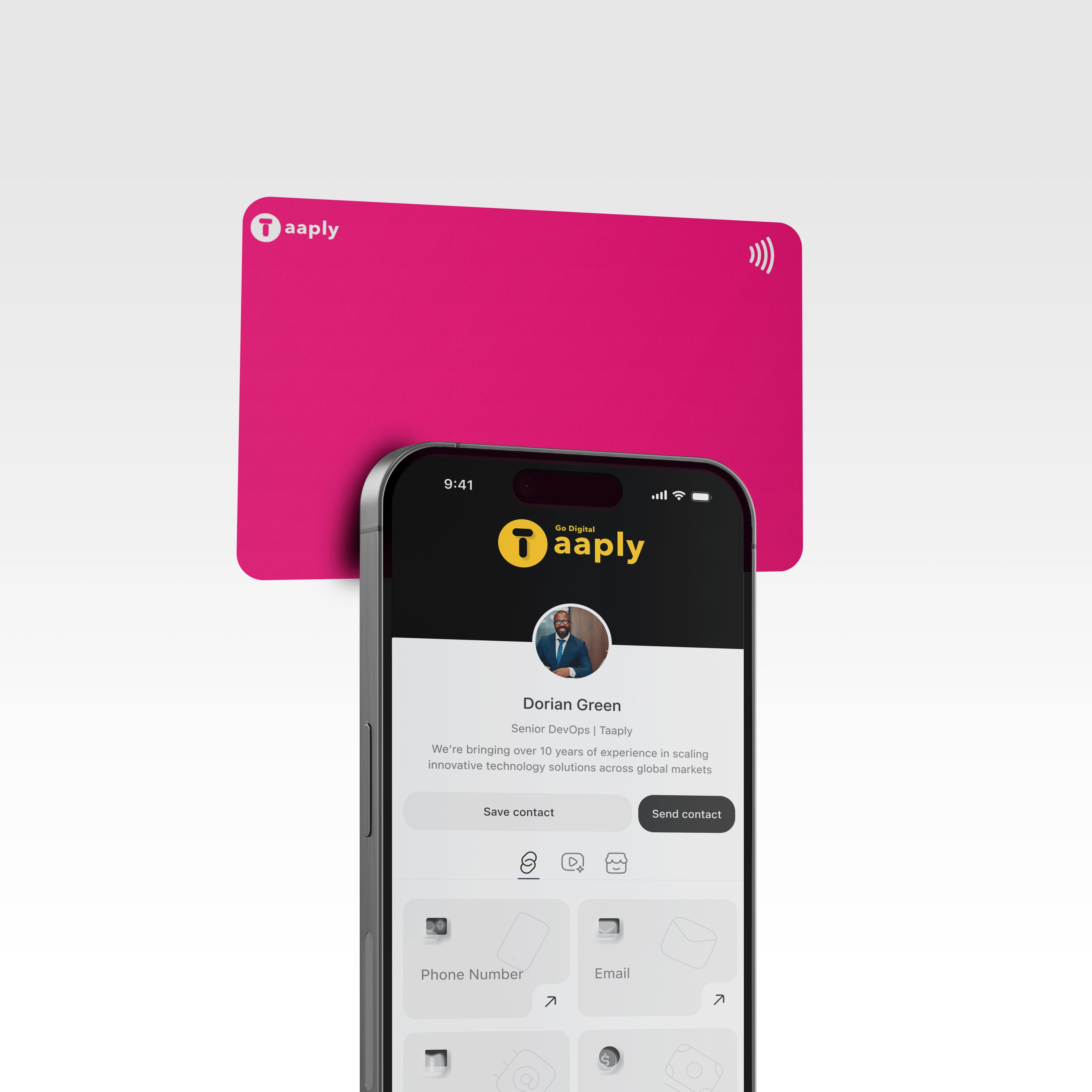 Taaply Social Smart Card – NFC Digital Social Media Sharing Card