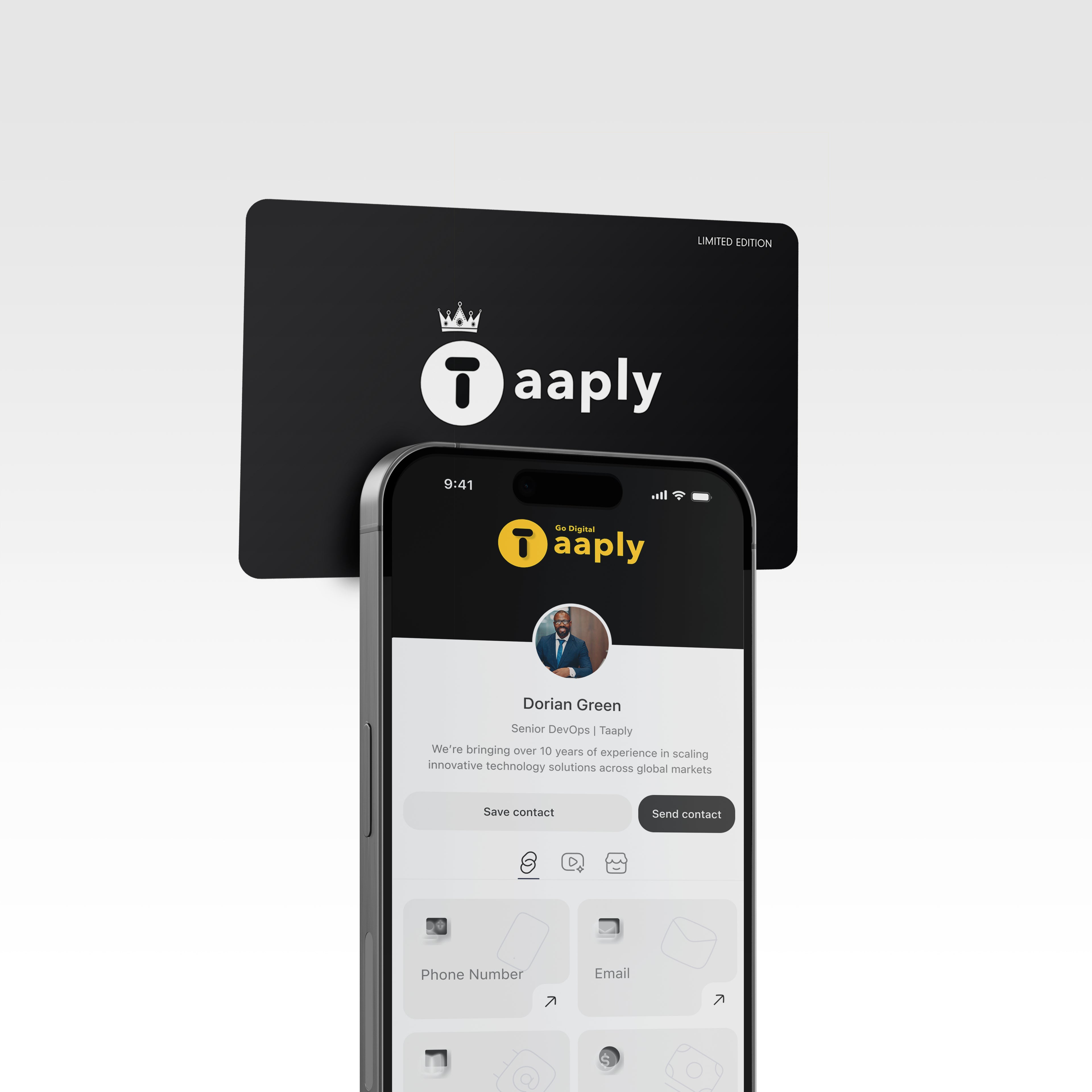 Taaply Pro Smart Card – NFC Digital Business Card for Professionals
