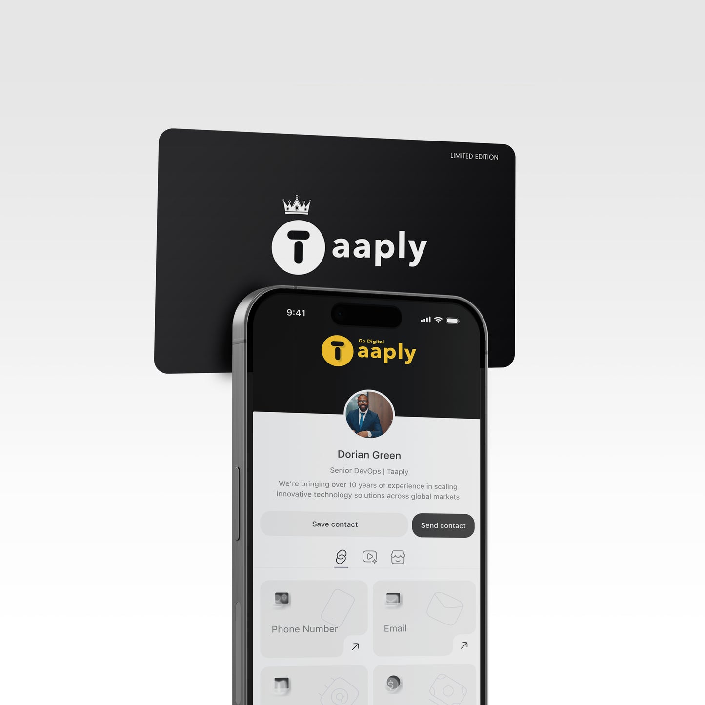 Taaply Smart Card Duo - Get 1 Social Card + 1 Pro Card