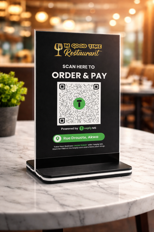 Taaply Smart Menu – NFC & QR Code Digital Menu Stand